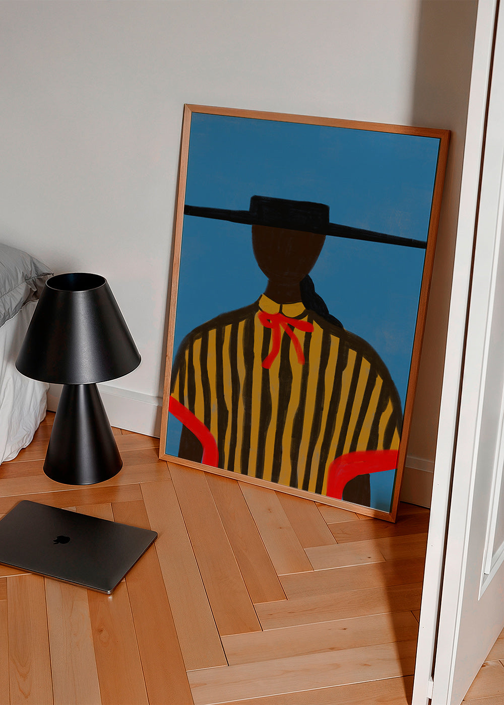 Ilustração de figura com chapéu e riscas – Product2