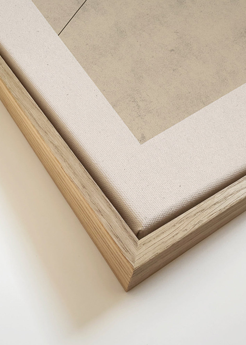 Quadro minimalista linha curva sobre bege – Canvas detail