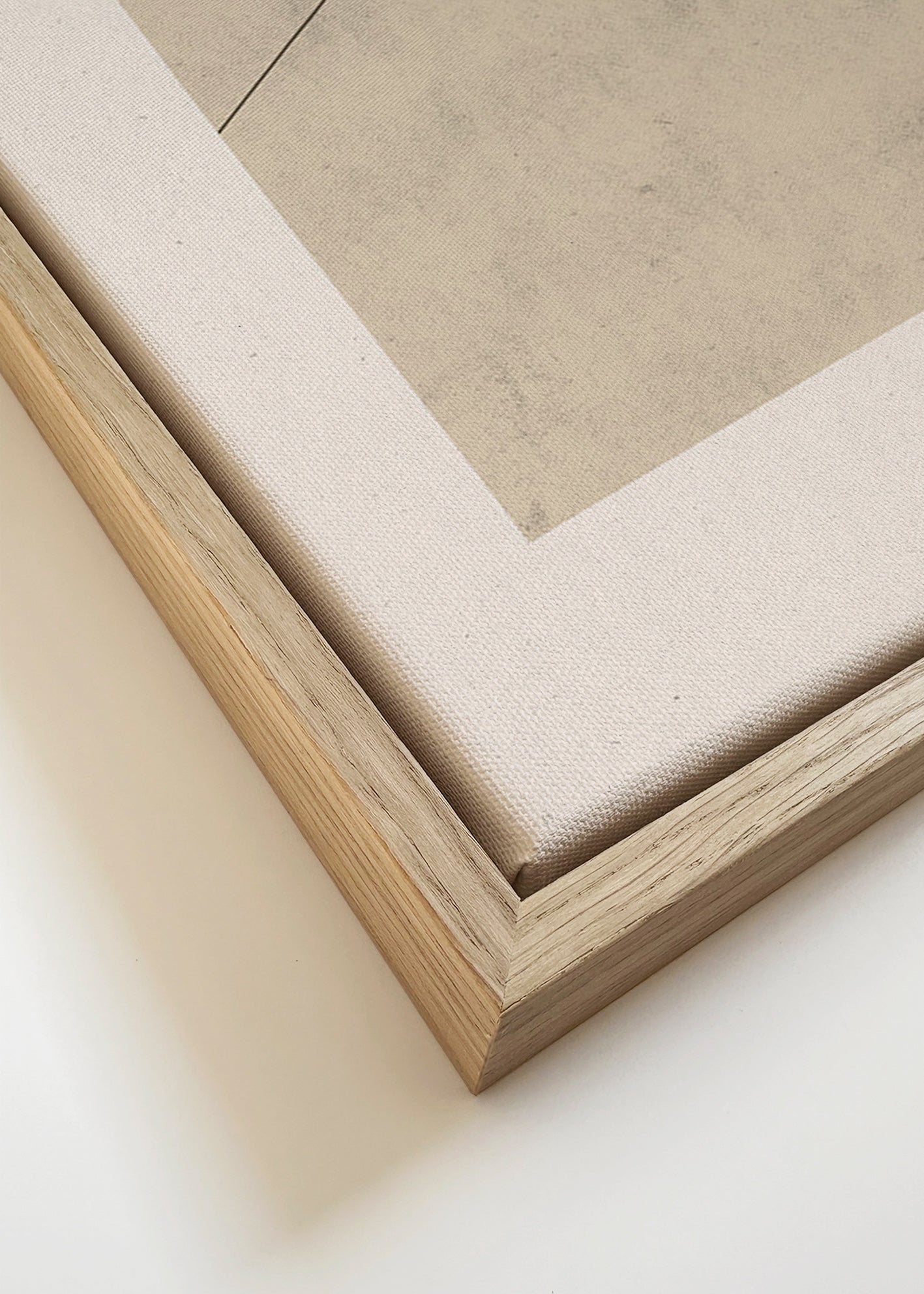 Quadro minimalista linha curva sobre bege – Canvas detail