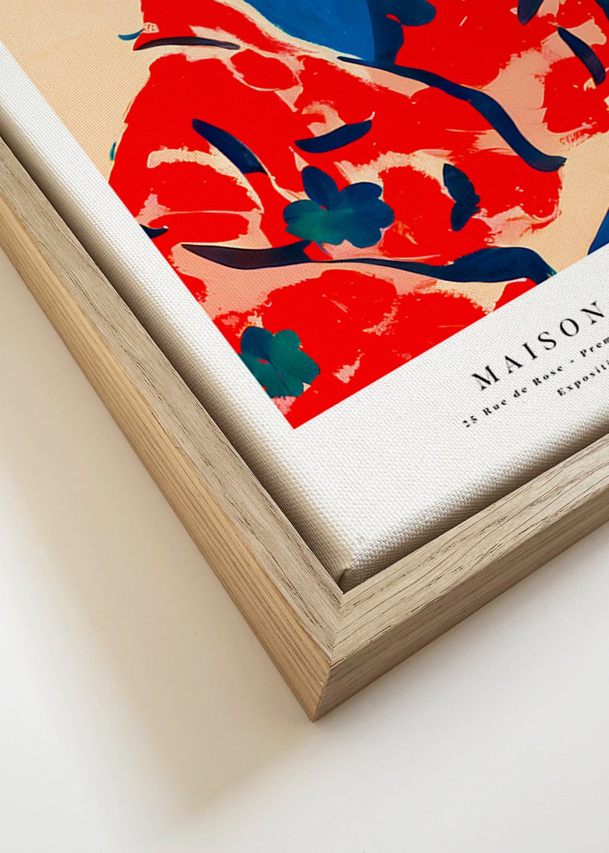 Ilustração feminina com quimono vermelho – Canvas detail
