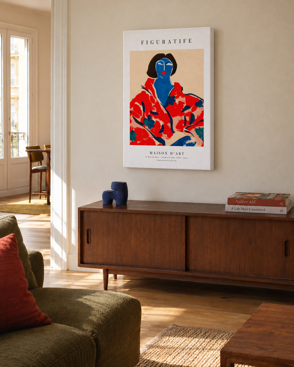 Poster Portrait Series 01 - Unframed canvas in an interior
