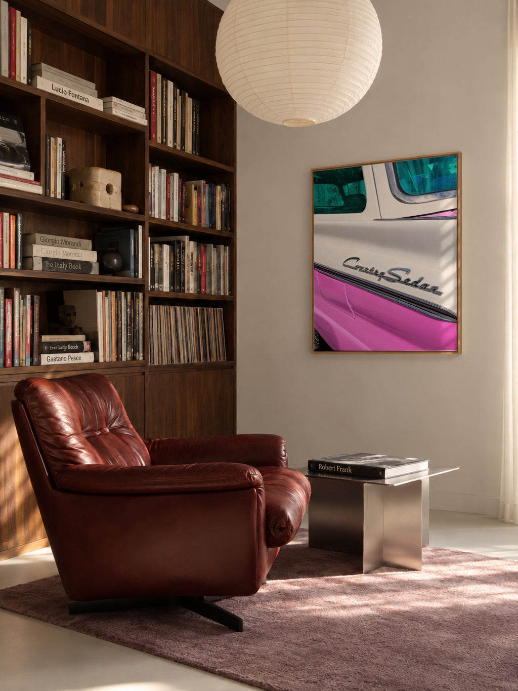 Country Sedan - Framed canvas in an interior