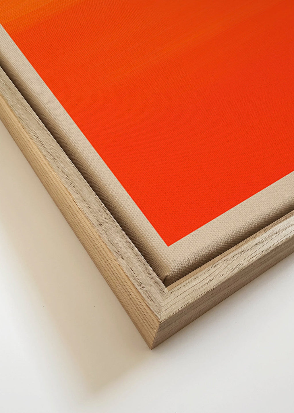 Quadro abstrato horizonte laranja – Canvas detail