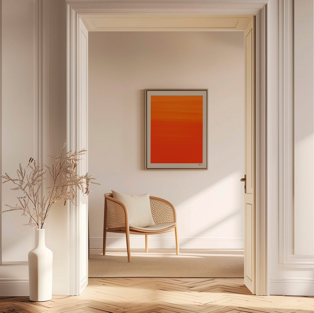 Quadro abstrato horizonte laranja – Canvas1