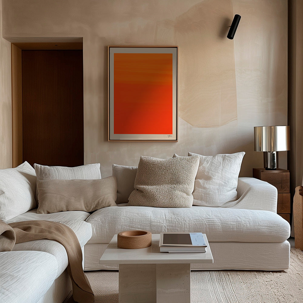Quadro abstrato horizonte laranja – Canvas2