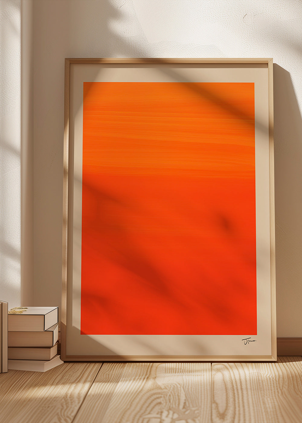 Quadro abstrato horizonte laranja – Product2