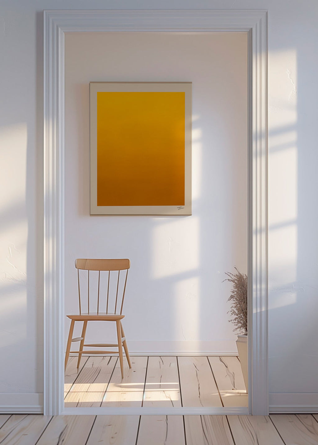 Cuadro minimalista degradado dorado – Canvas