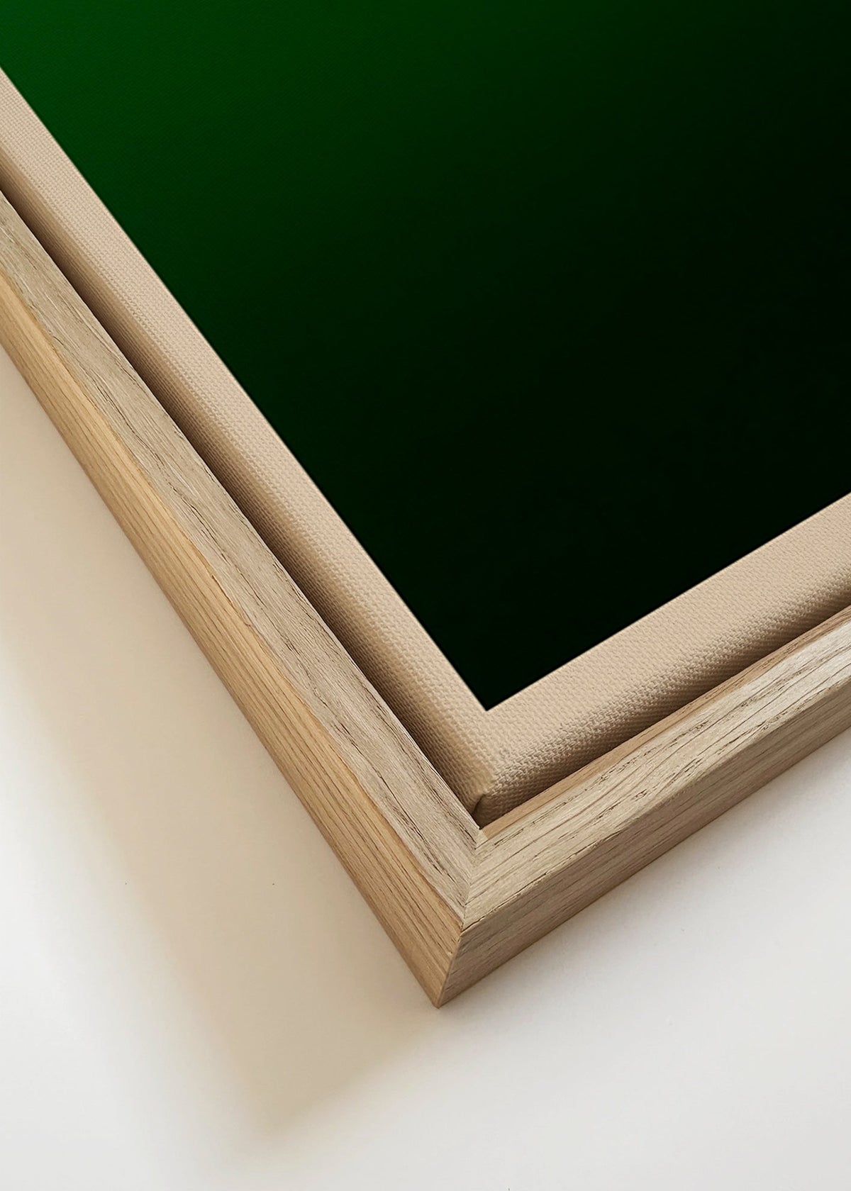 Quadro abstrato degradê verde – Canvas detail