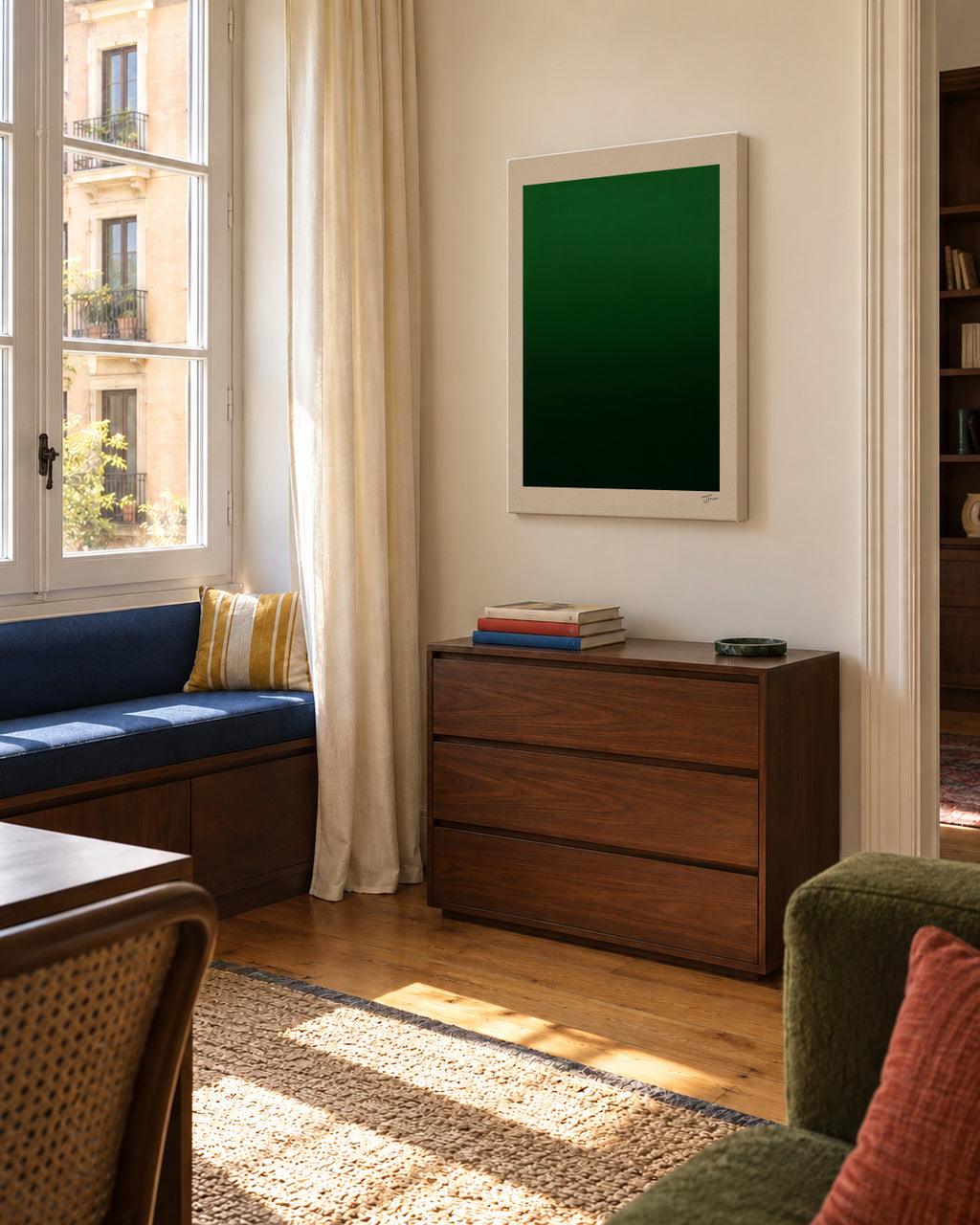 Forest Depth - Unframed canvas in an interior