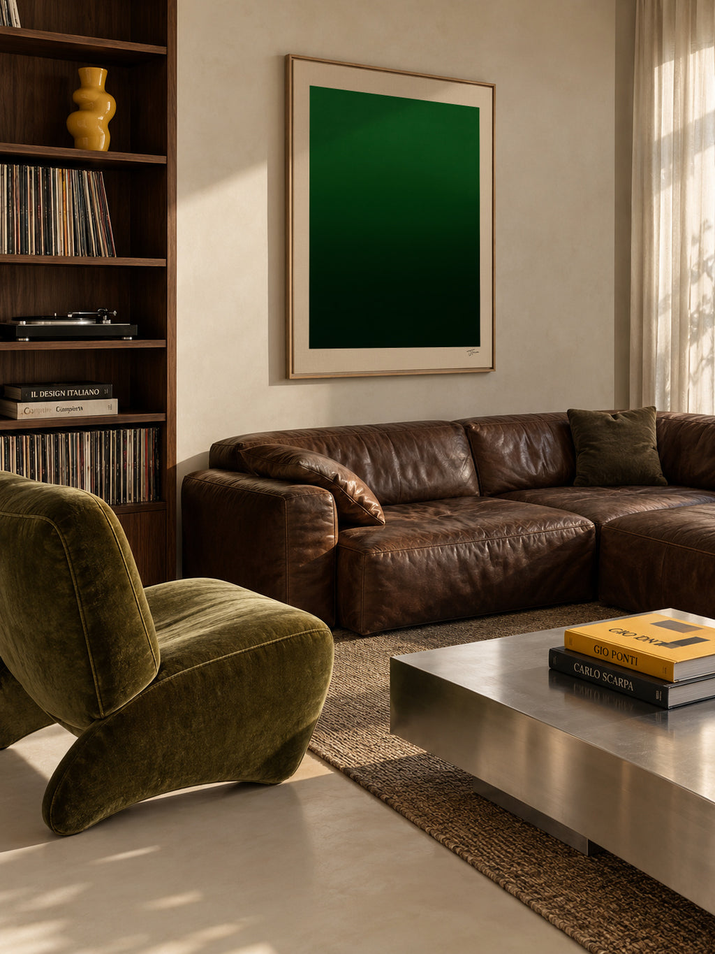 Forest Depth - Framed canvas in an interior
