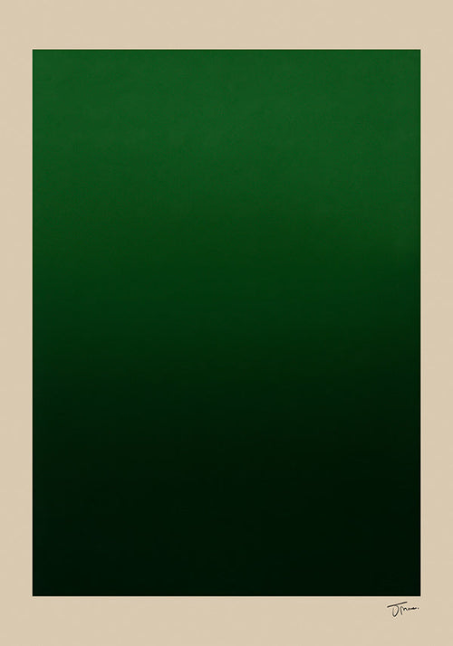 Quadro abstrato degradê verde
