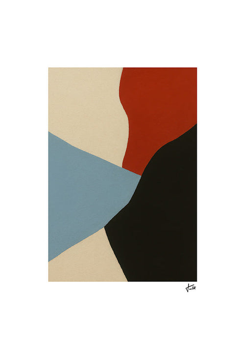 Arte abstrata formas sobrepostas vertical