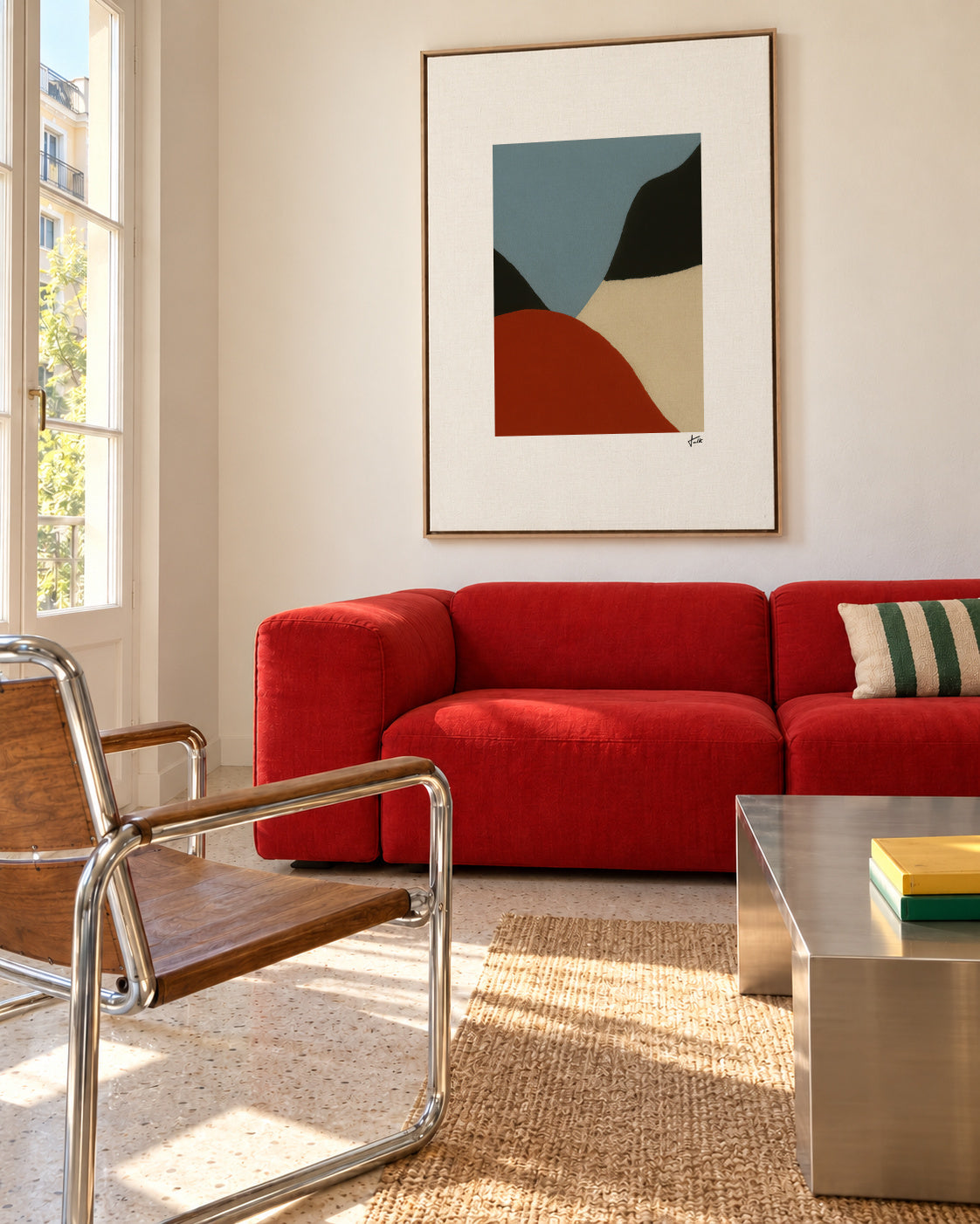 Interlude II - Framed canvas in an interior