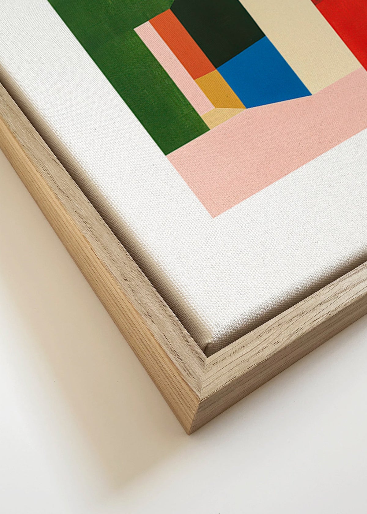 Quadro geométrico com volumes coloridos – Canvas detail