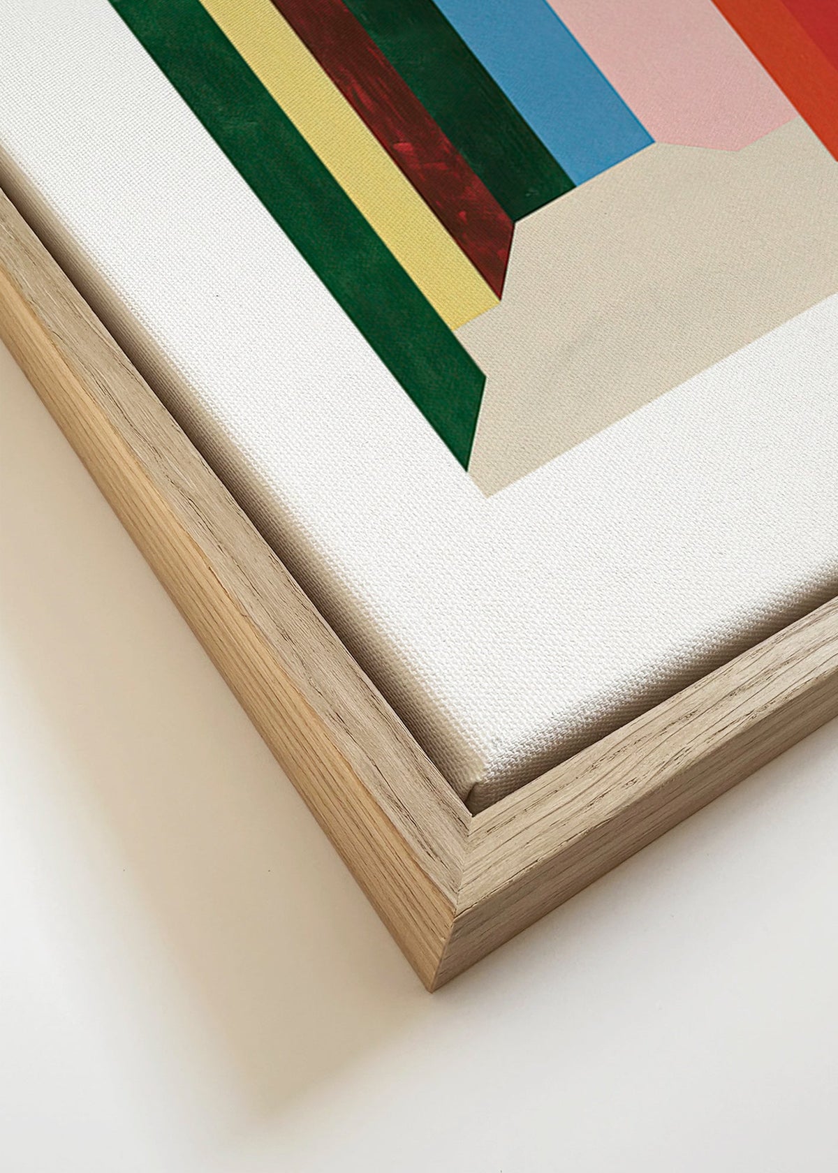 Quadro geométrico: passagem vertical de cores – Canvas detail