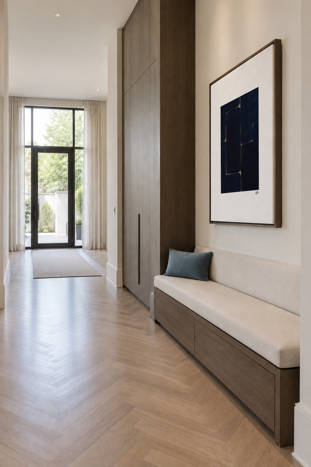 Midnight Structure - Framed canvas in an interior