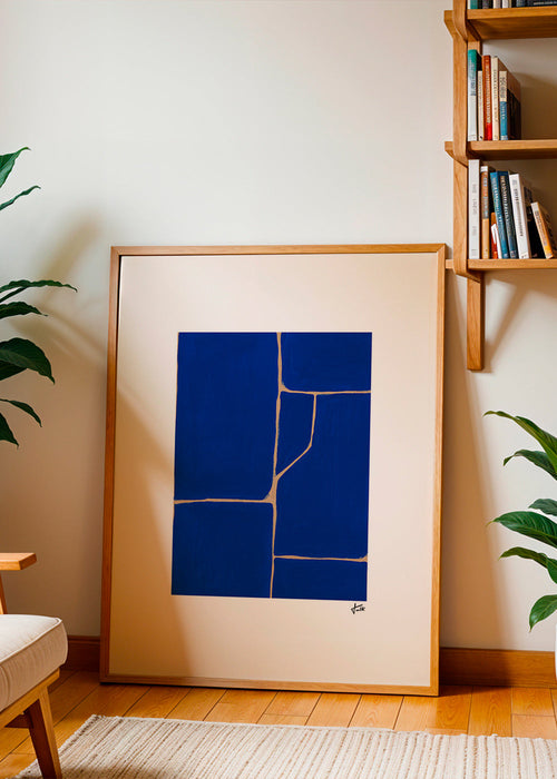 Quadro geométrico azul intenso – Product1