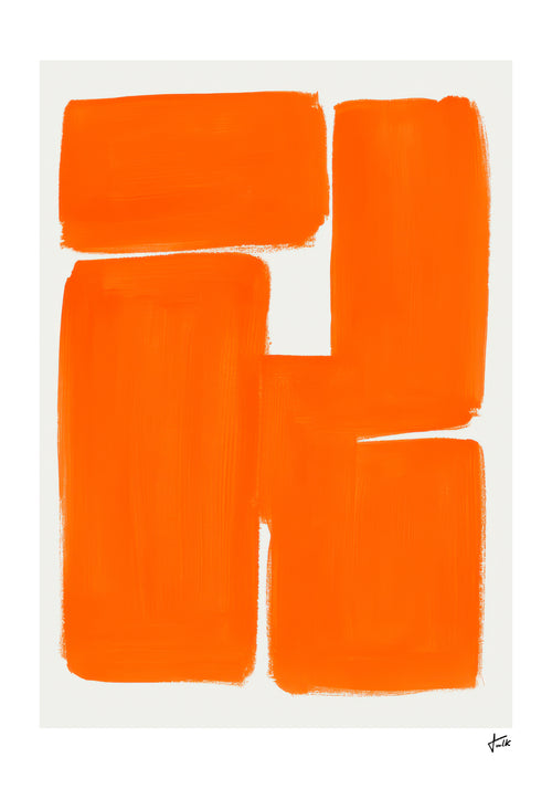Orange Blocks - Unframed art print