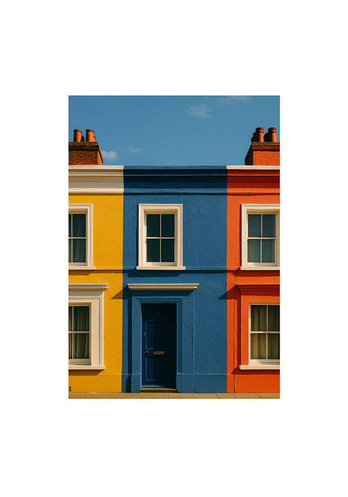Arte de cidade: fachada três cores