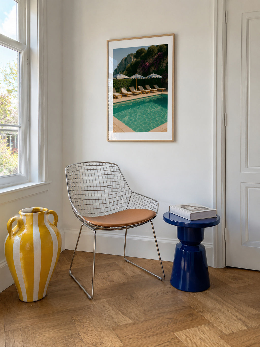 Capri Pool - Framed poster in an interior