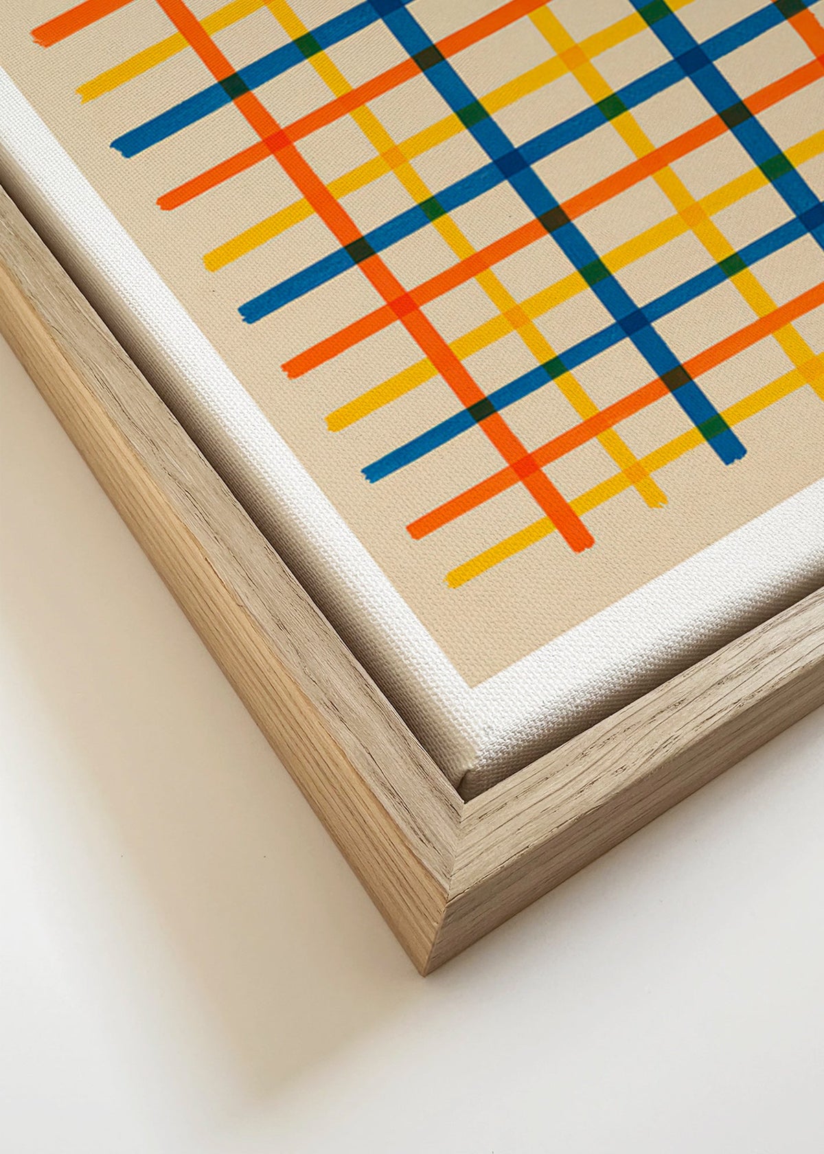 Quadro geométrico grade colorida – Canvas detail