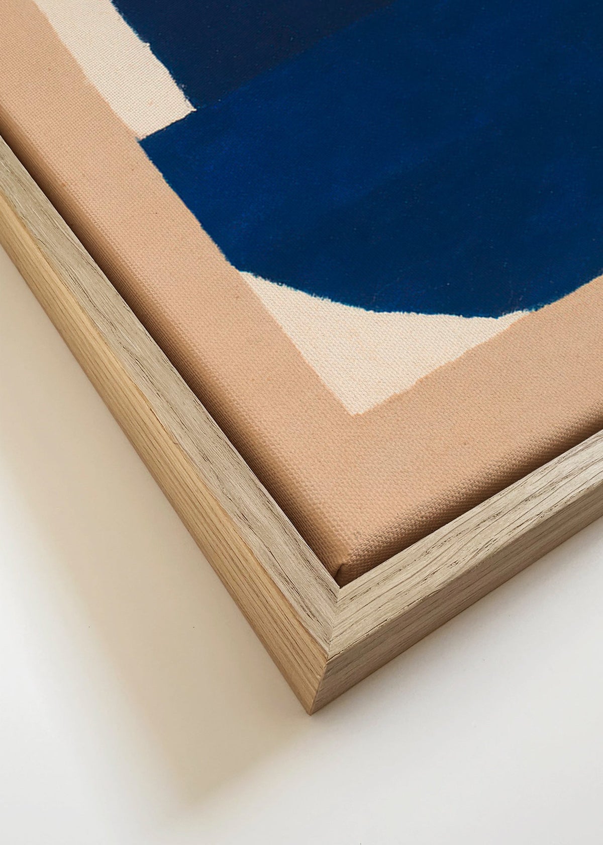 Quadro geométrico azul e bege – Canvas detail