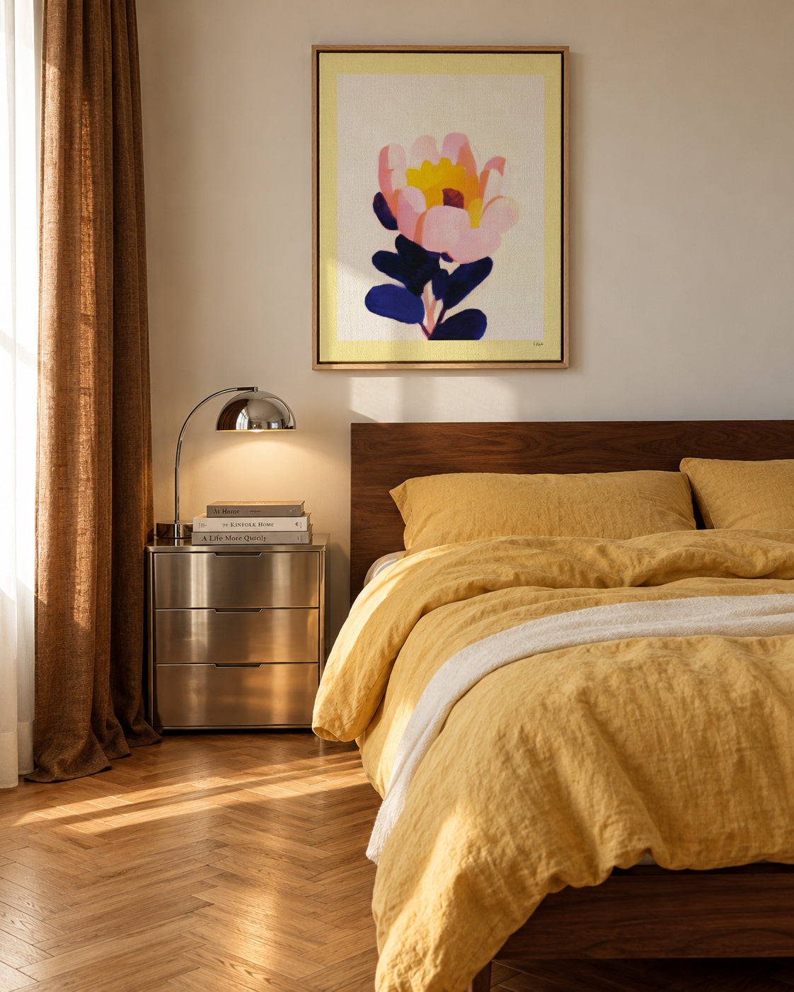Morning Blossom - Framed canvas in an interior