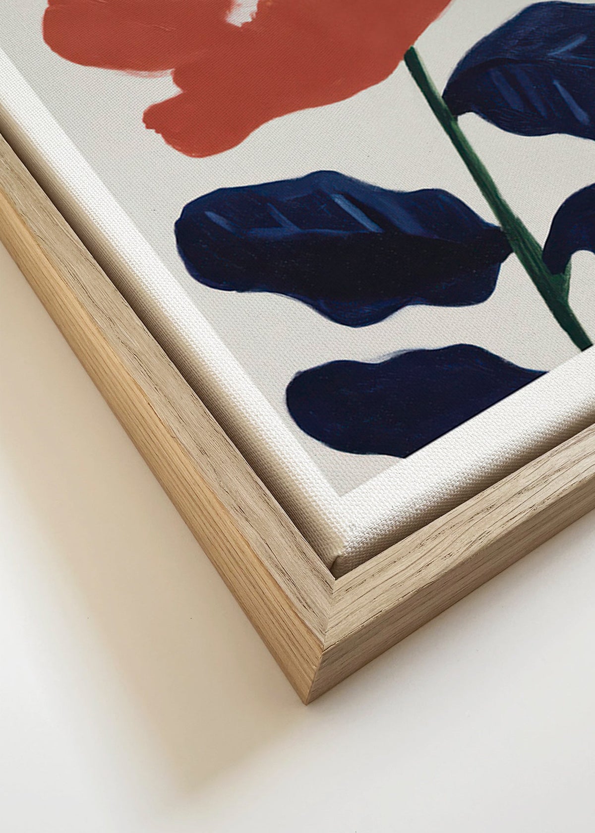 Estampa botânica flor coral – Canvas detail