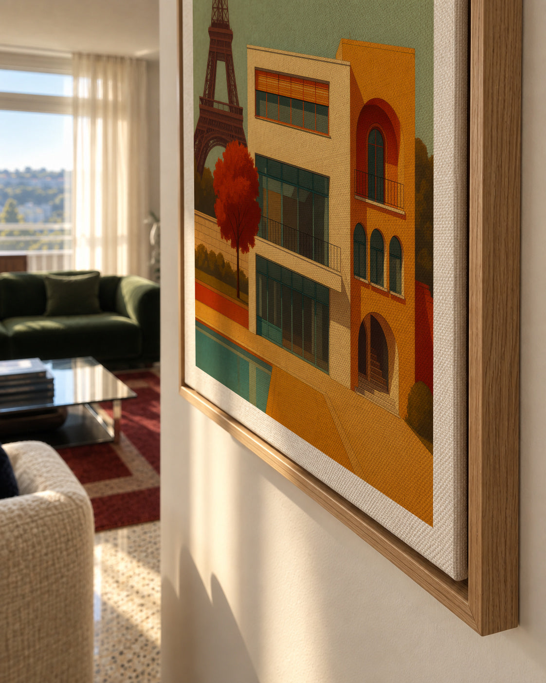 Paris Modern - Framed canvas detail
