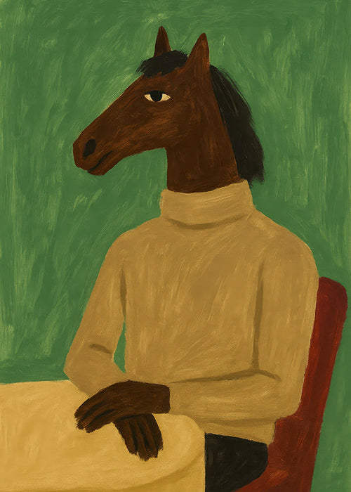 Quadro cavalo com suéter