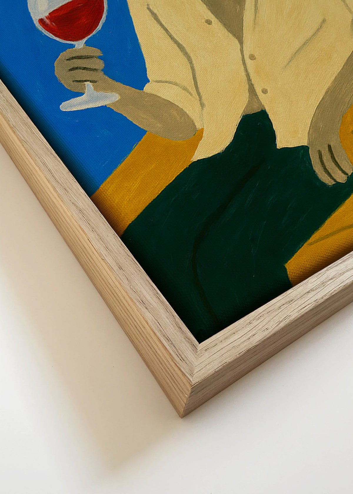 Arte para cozinha: galgo com taça de vinho – Canvas detail