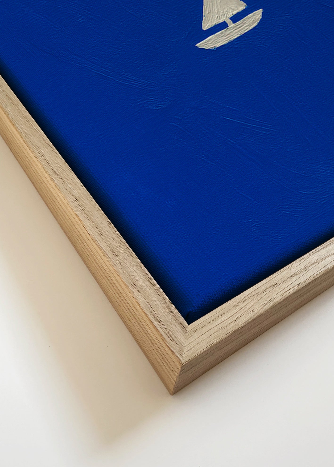 Quadro de paisagem com veleiro minimalista – Canvas detail