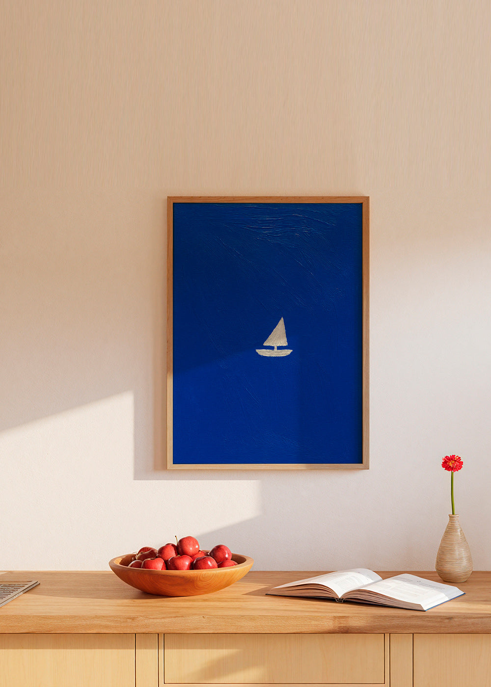 Quadro de paisagem com veleiro minimalista – Product3