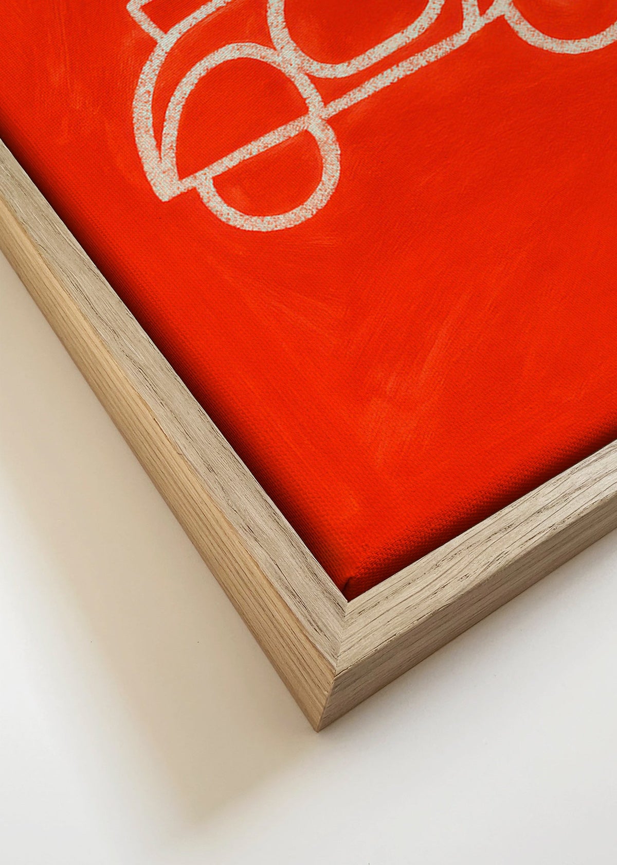 Ilustração scooter vermelho – Canvas detail