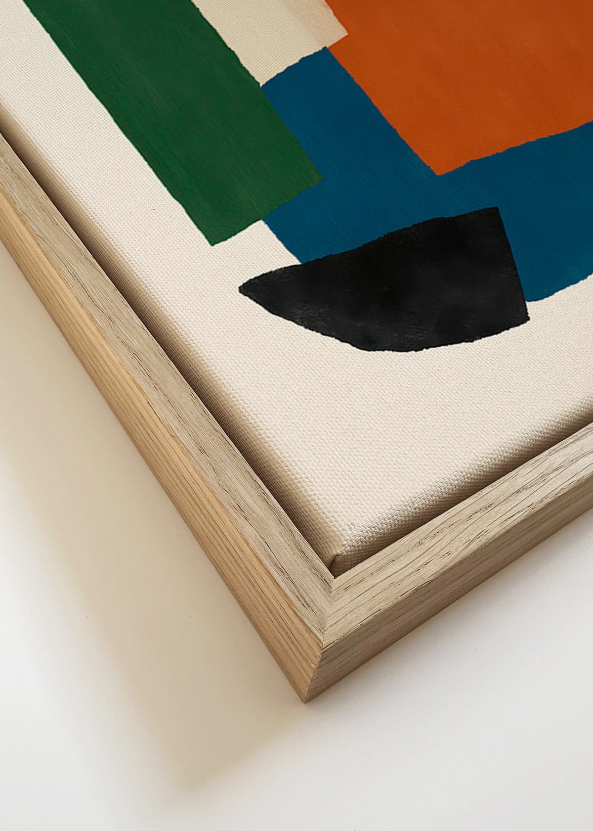 Quadro abstrato blocos terrosos – Canvas detail