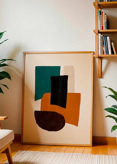 Quadro abstrato com blocos terrosos – Product1