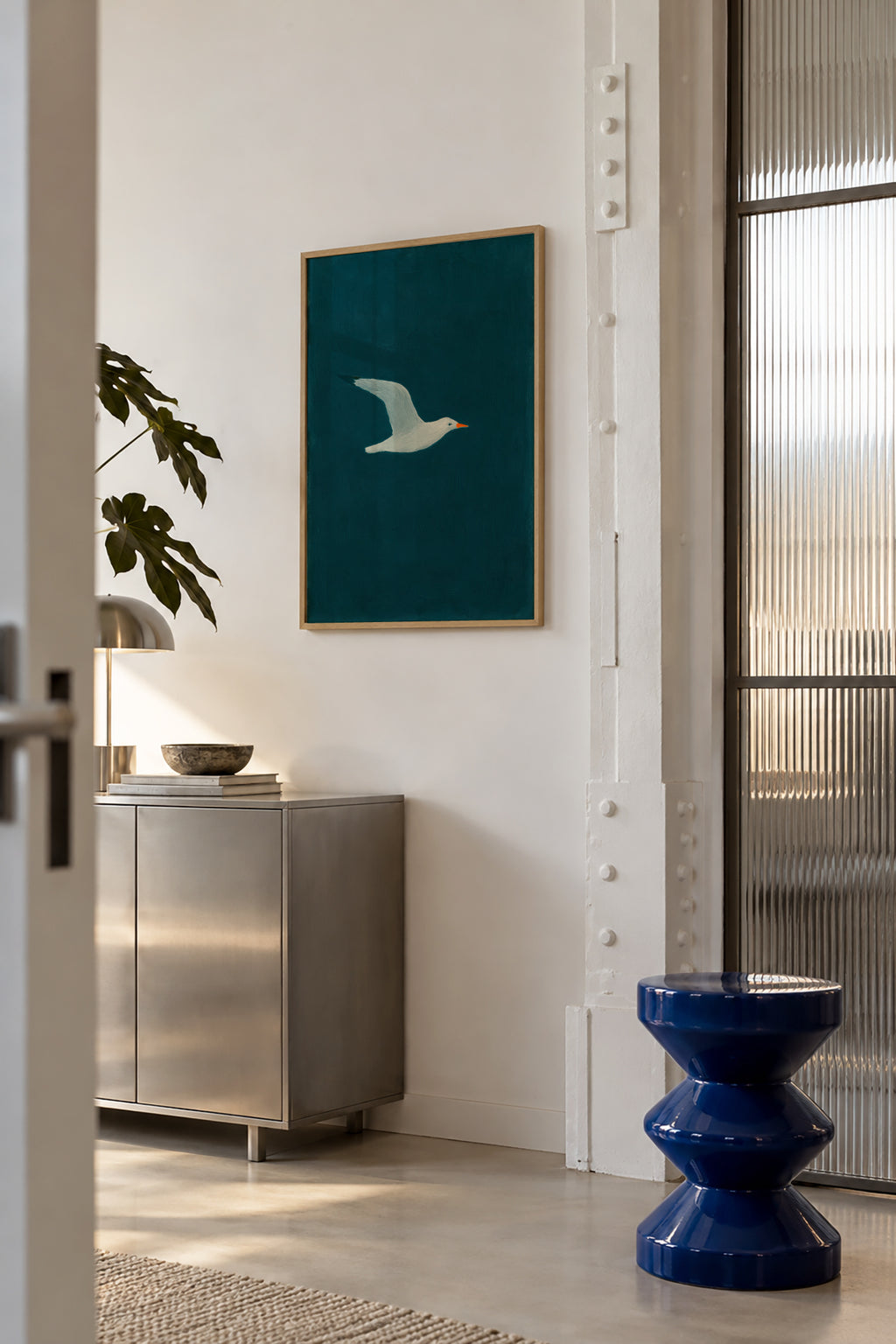 Azure Navigator - Framed poster in an interior
