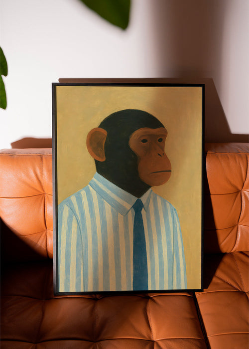 Quadro de macaco com camisa às riscas – Product1