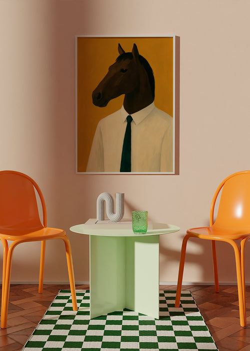 Quadro: Retrato de cavalo com gravata – Product1
