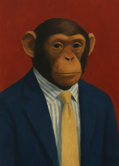 Quadro chimpanzé de fato