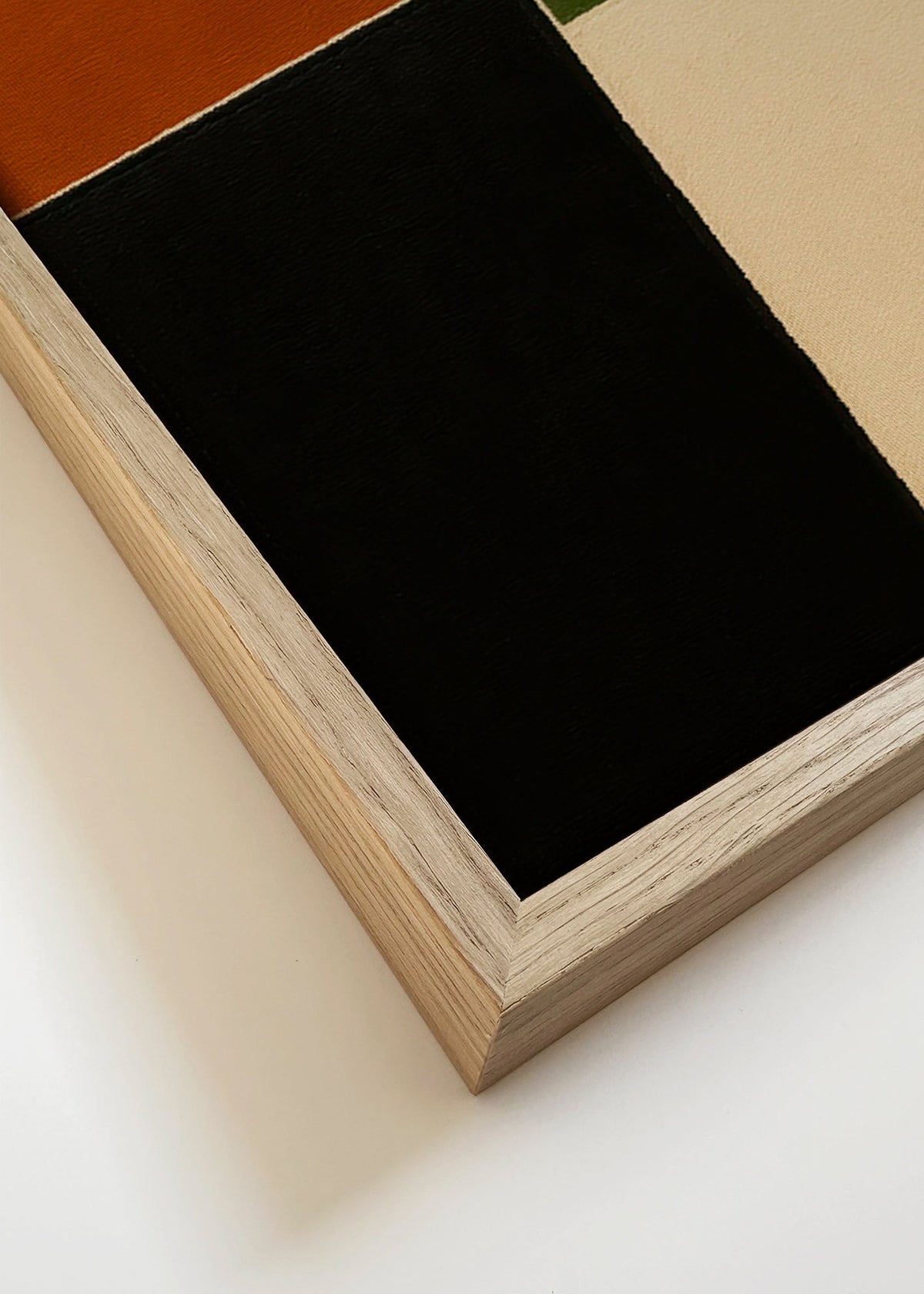 Arte geométrica blocos em tons terra – Canvas detail
