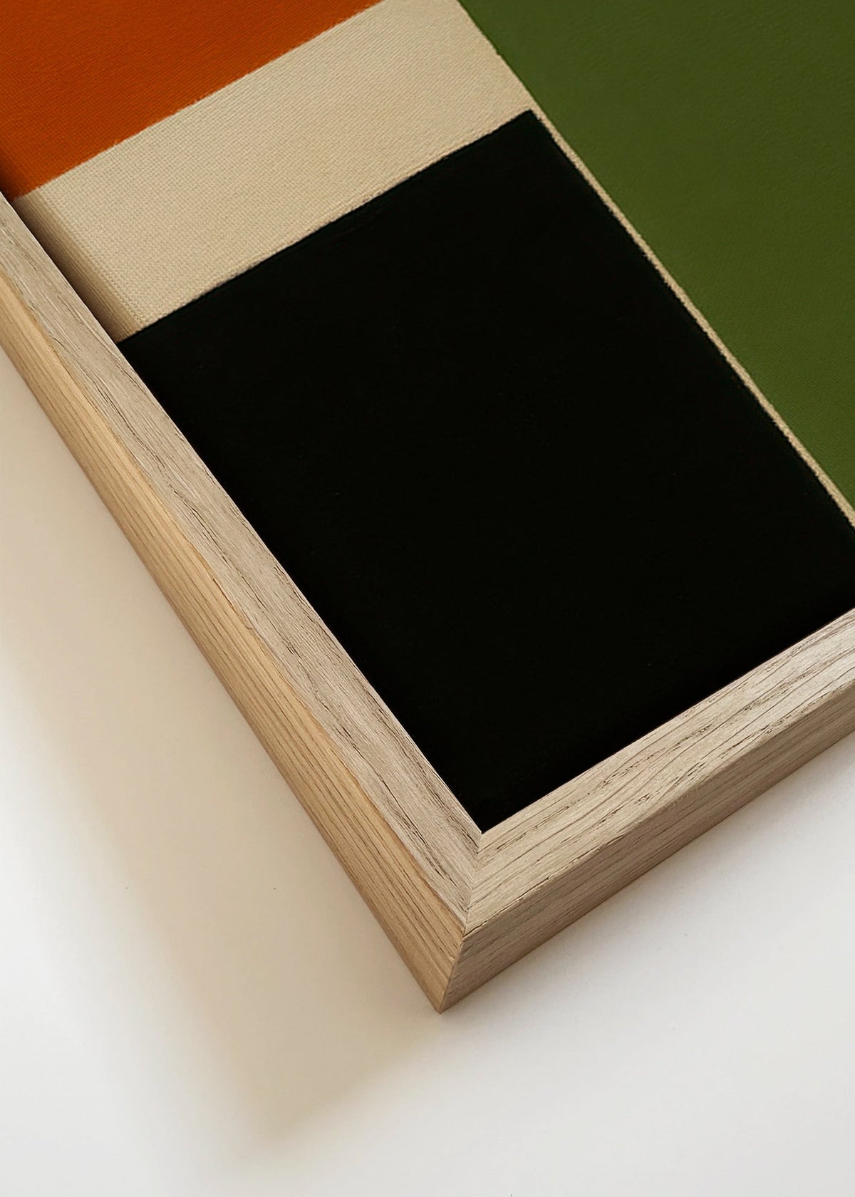 Poster geométrico com blocos de cor verticais – Canvas detail