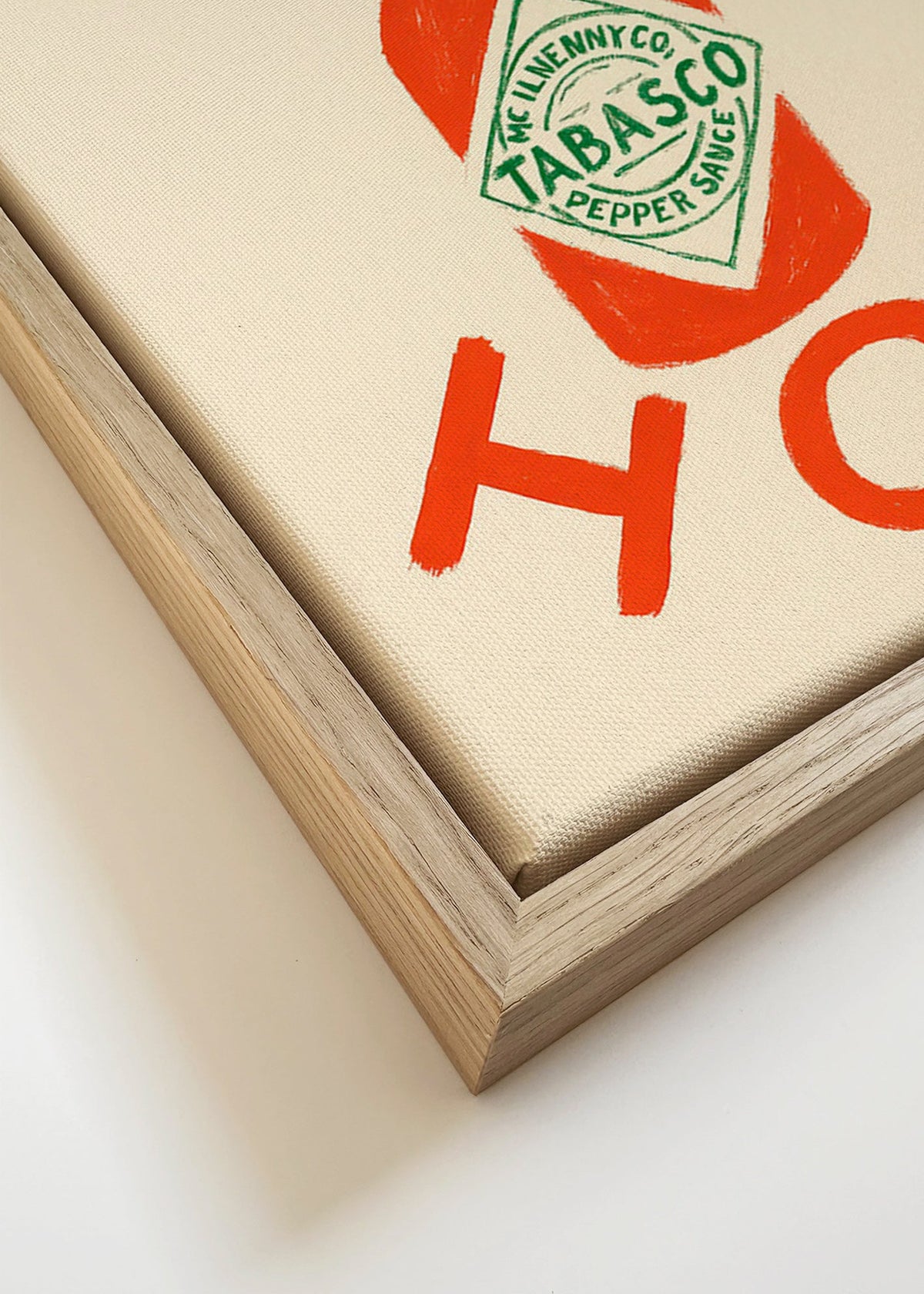 Arte para cozinha Stay Hot garrafa ilustrada – Canvas detail