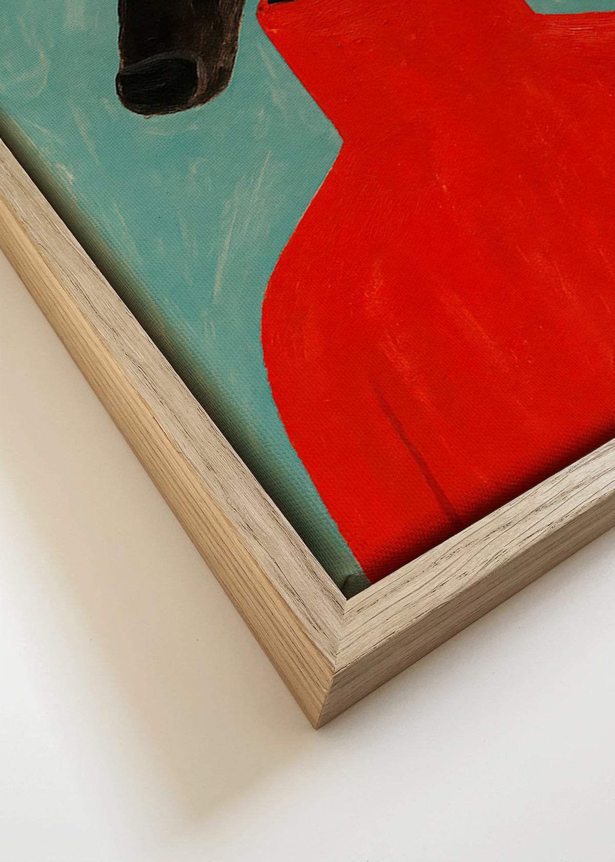 Retrato de galgo com suéter vermelho – Canvas detail