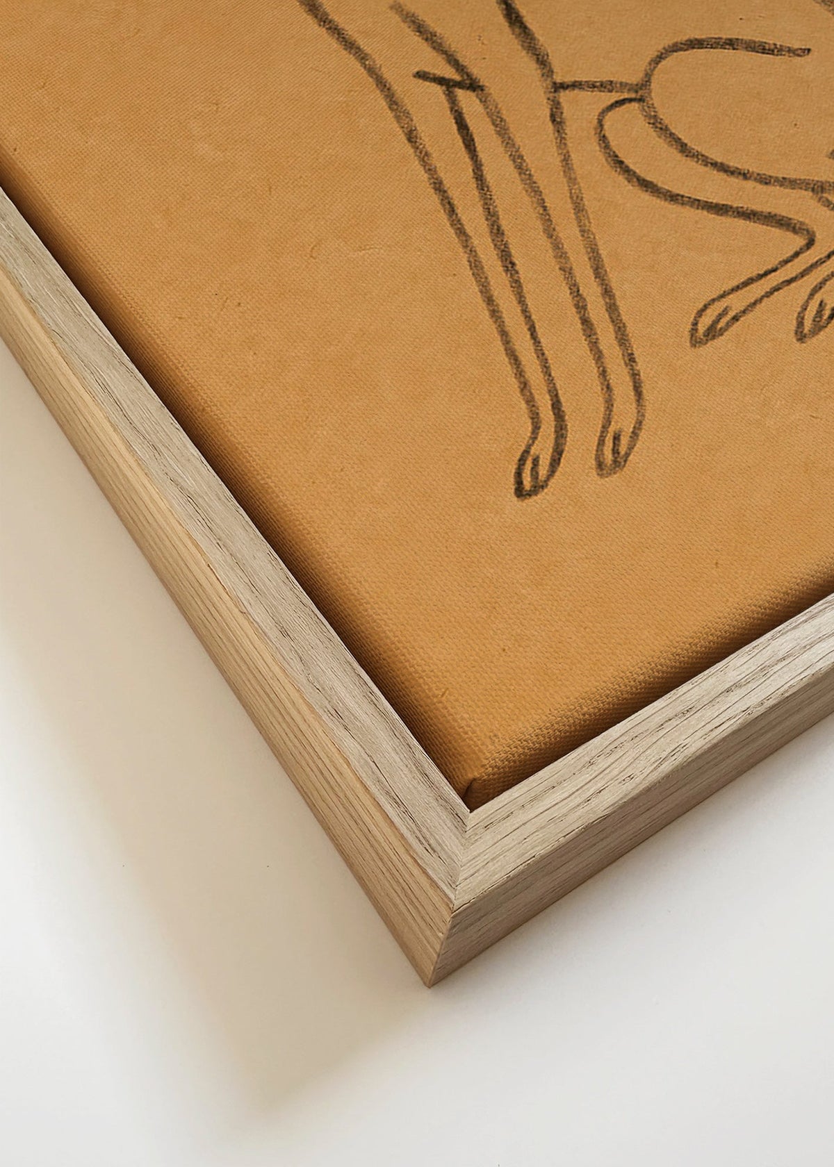 Silhueta de galgo em traço minimal – Canvas detail