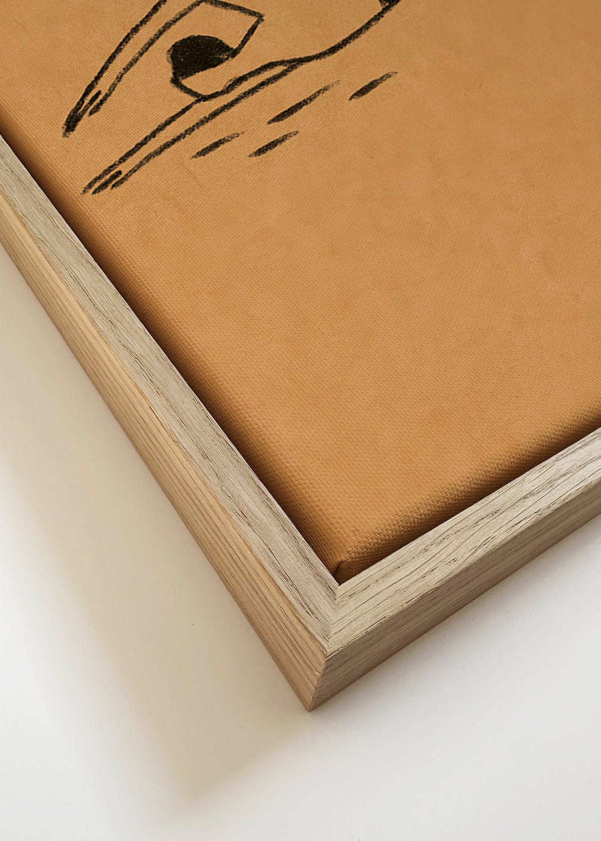 Ilustração nadadora em traço linear – Canvas detail