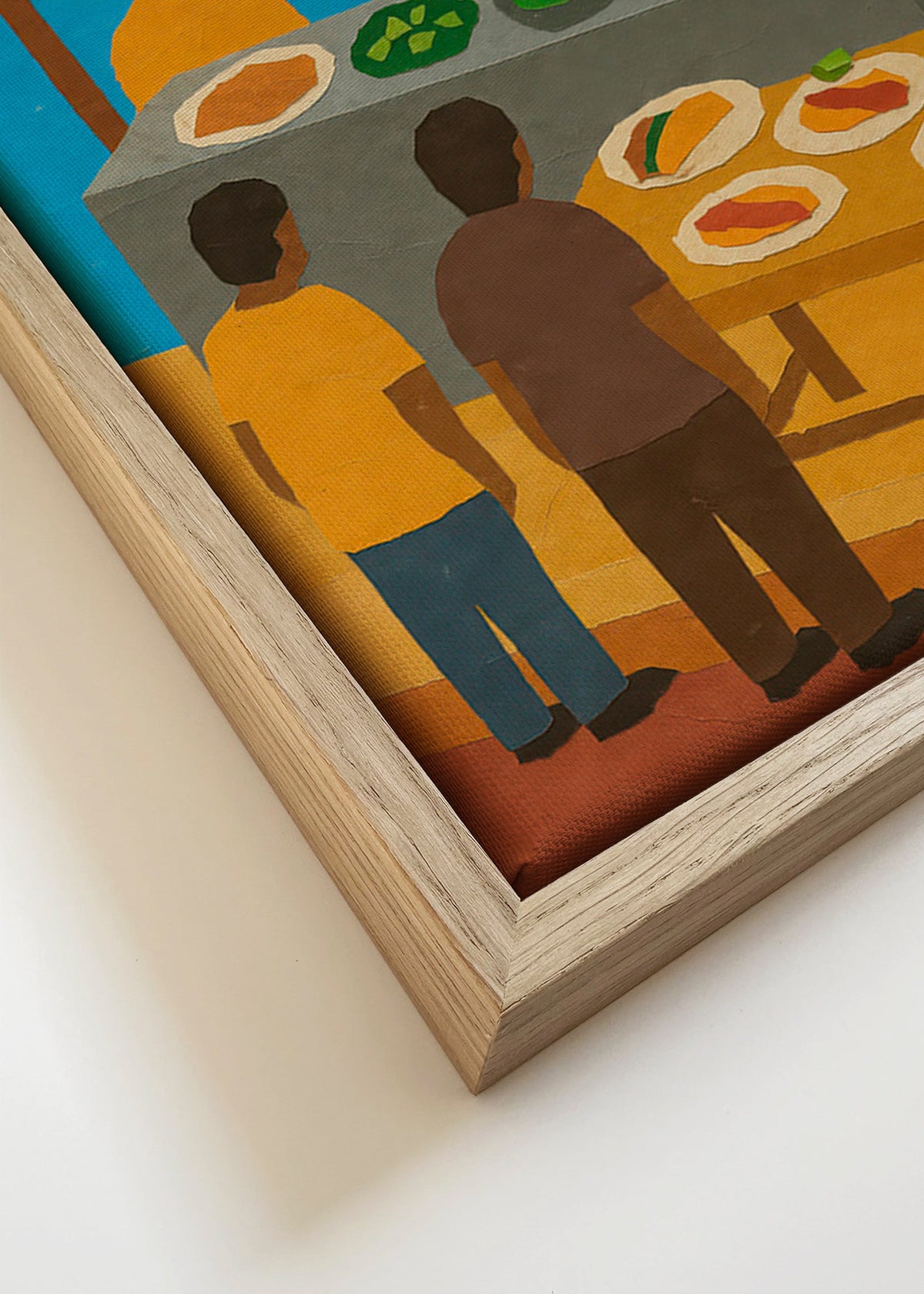 Arte para cozinha com barraca de tacos ilustrada – Canvas detail