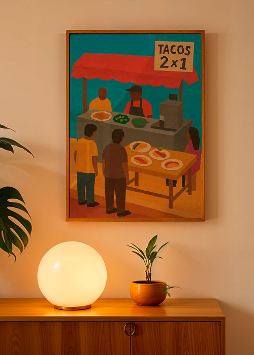 Arte para cozinha com barraca de tacos ilustrada – Product1