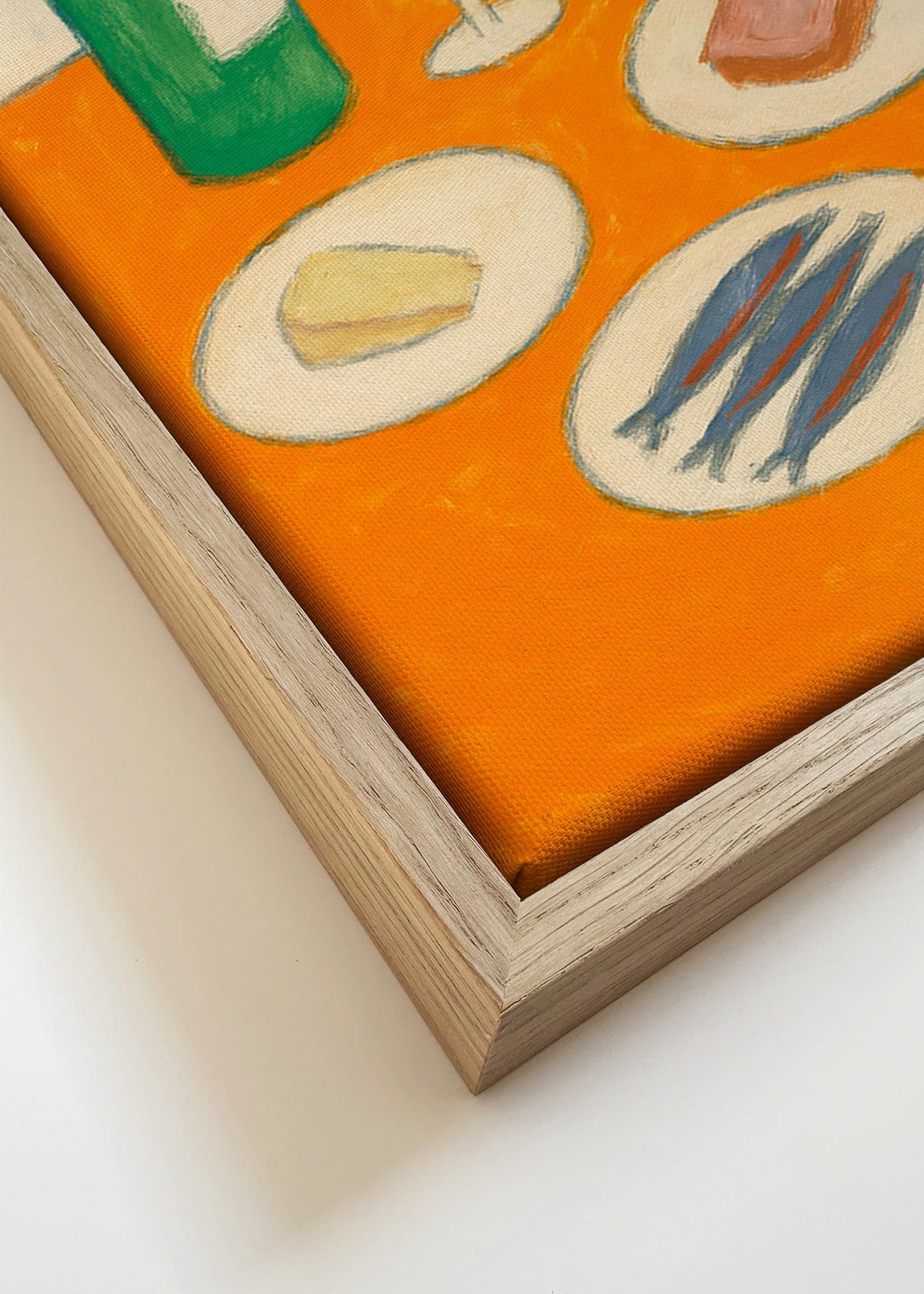 Arte para cozinha com sardinhas e vinho – Canvas detail