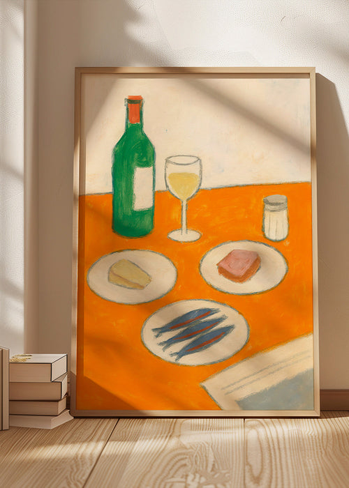 Arte para cozinha com sardinhas e vinho – Product1